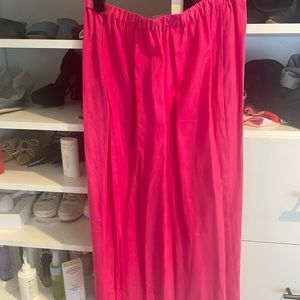 H&M MIDI SKIRT HOT PINK NWT MED